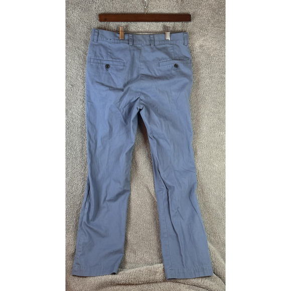 Brooks Brothers 346 Pants Mens 30x30 Blue Chino Casual Flat Front Straight Fit - Picture 11 of 16